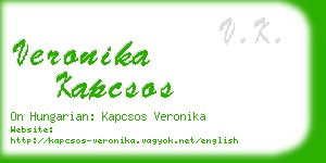 veronika kapcsos business card